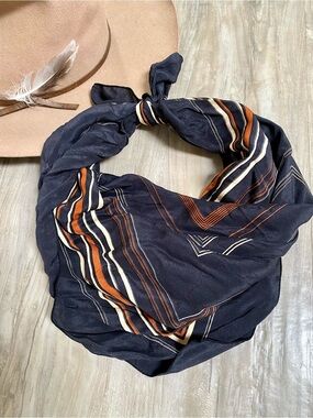 Pierre Cardin Paris SILK boho scarf/wrap southwestern Equestrian farmhouse vibe